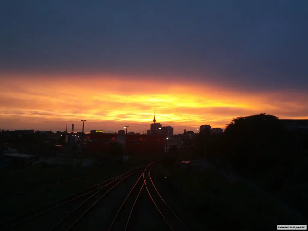 Berlin Sunset from a Bridge