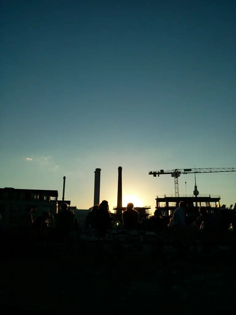 Sunset at the rooftof of the ice factory