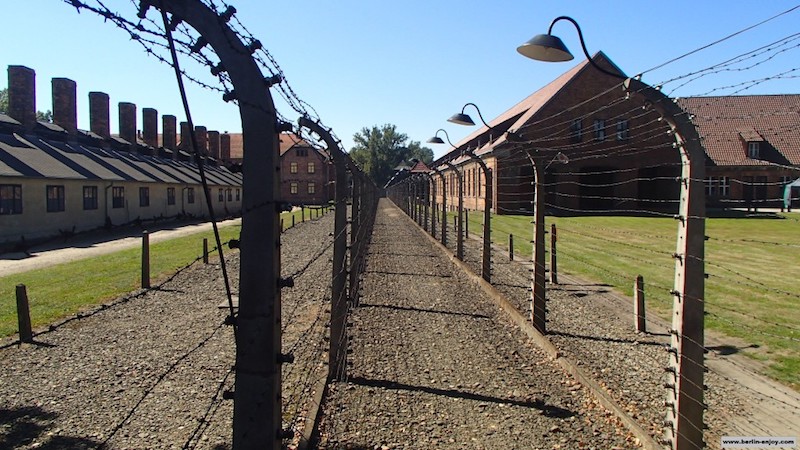 The camps were surrounded by barbwire