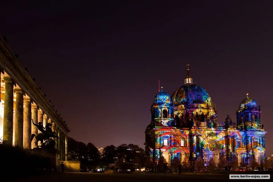 The Berliner Dom during the Festival of Lights in Berlin